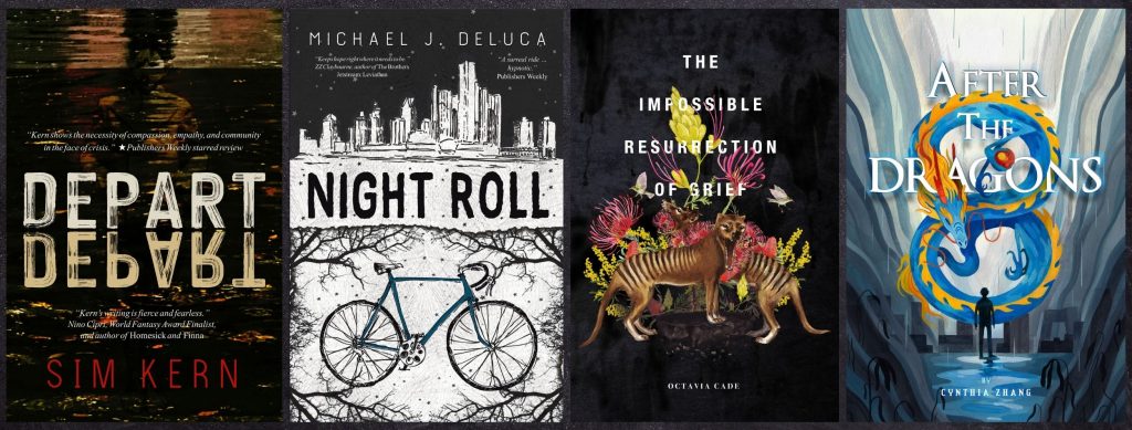 An image of all Stelliform Press's current book covers 2020-2021