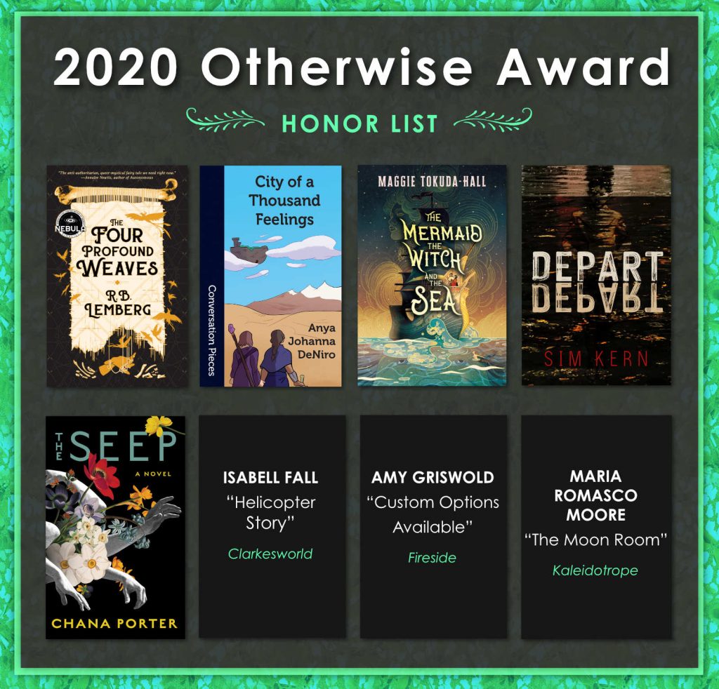 2020 Otherwise Award Honor List poster